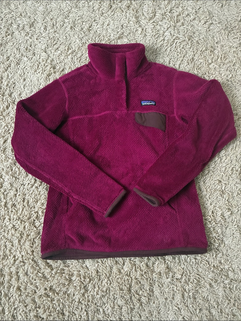 NWOT Patagonia Women's Magenta Quarter-Zip Fleece Pullover S